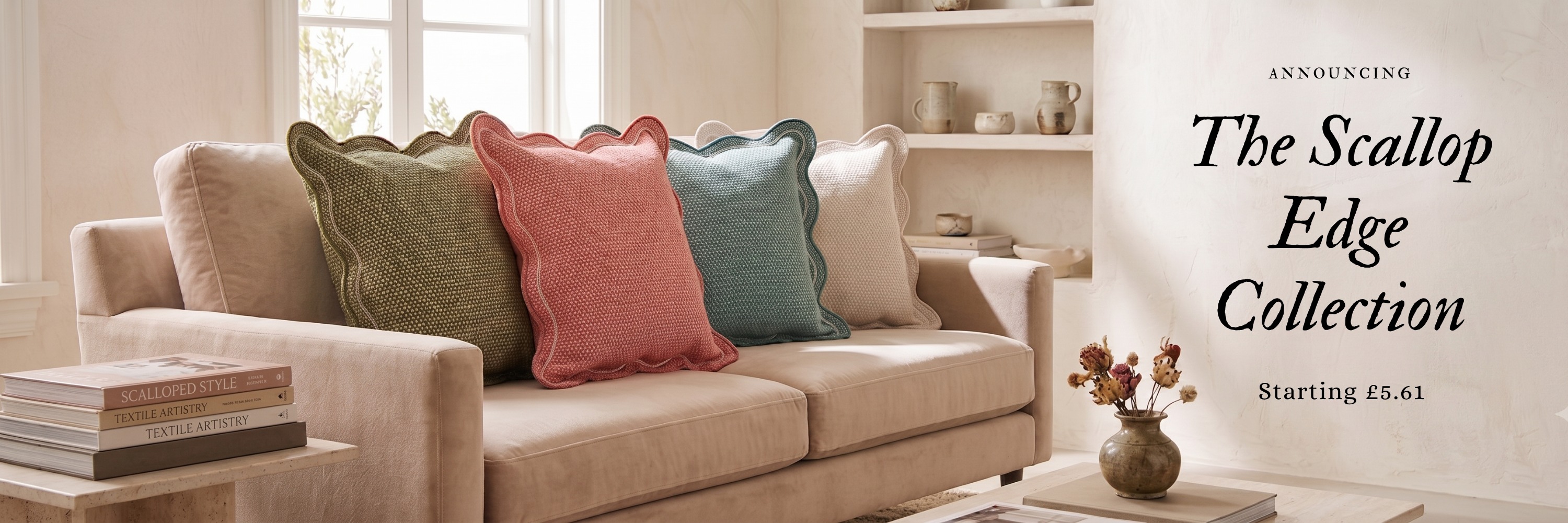 Scallop Edge Cushion Collection