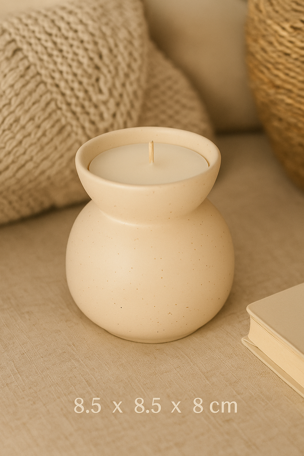 Speckled Stoneware Candle Stand