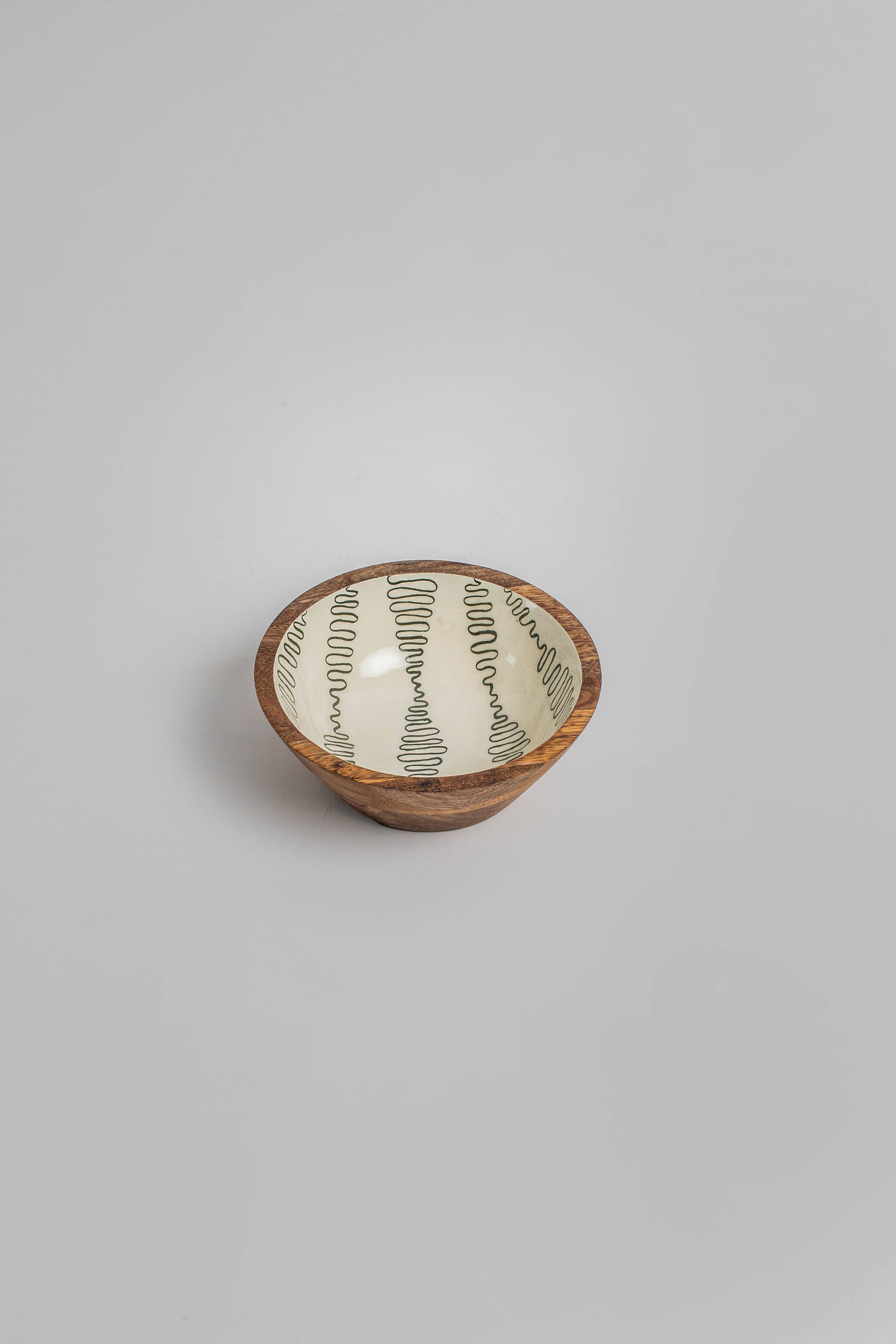 Kiwi Waves Wooden Bowl - Small