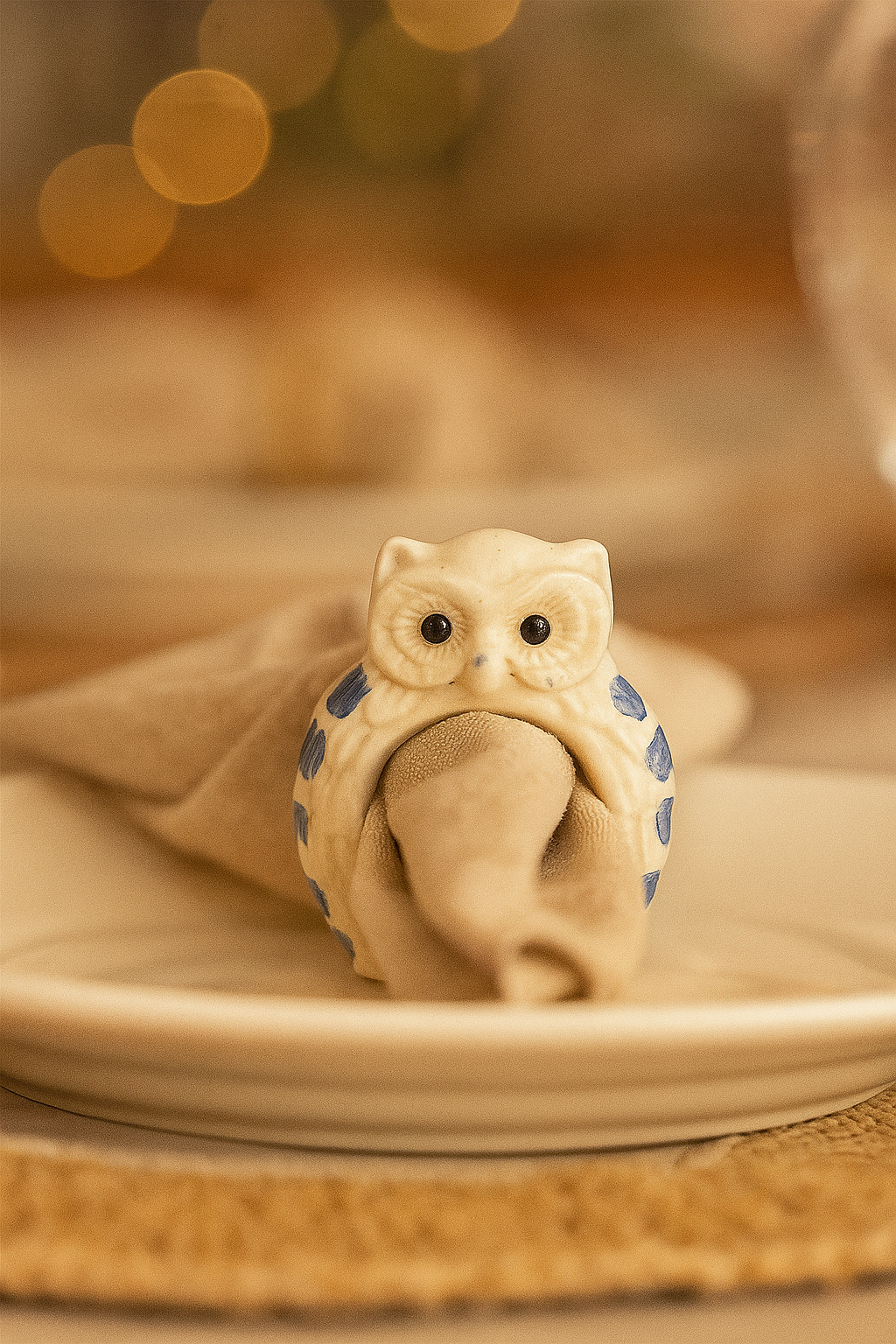 Snowy Owl Napkin Ring