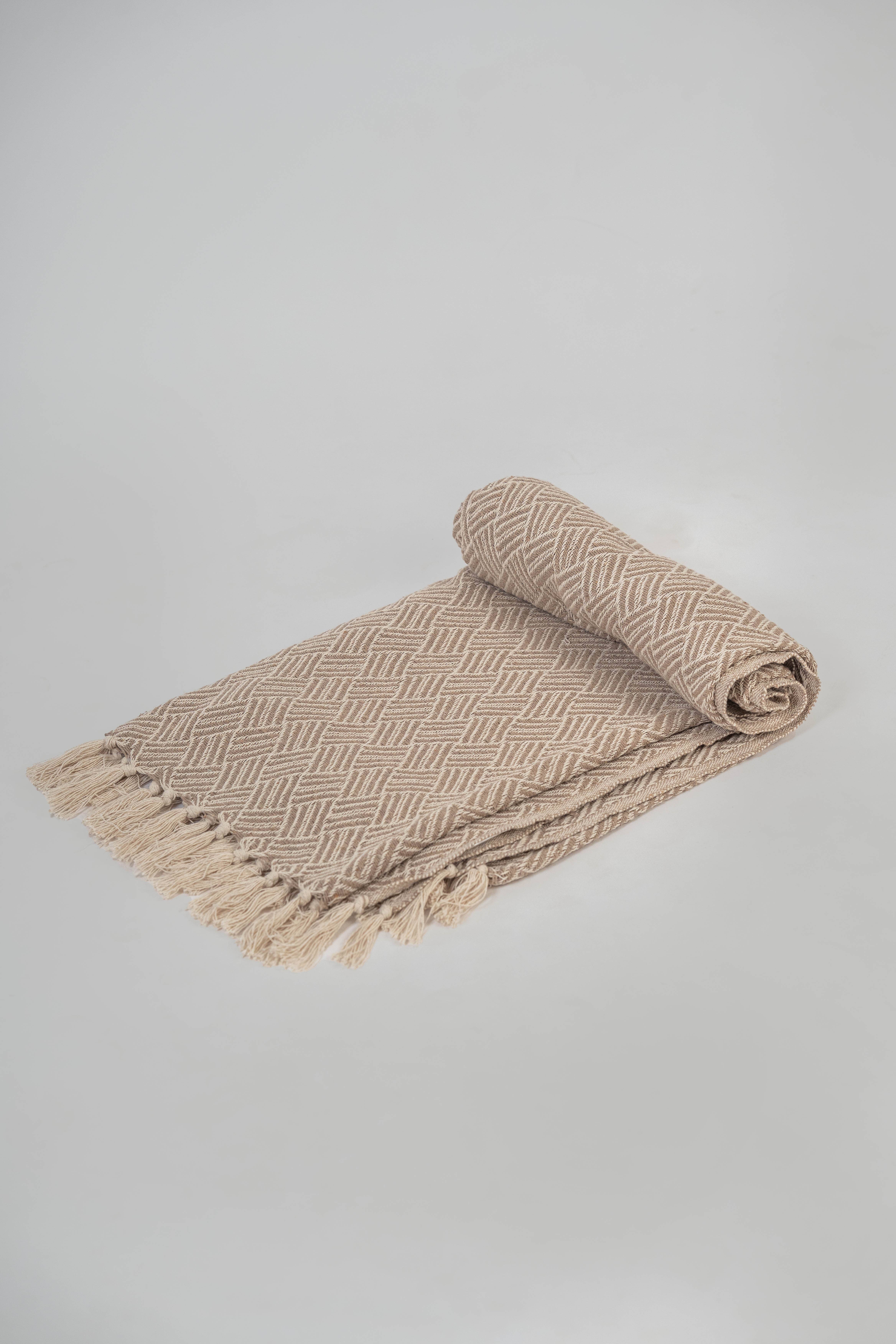 Soft-recycled Handwoven Throws - Mustard