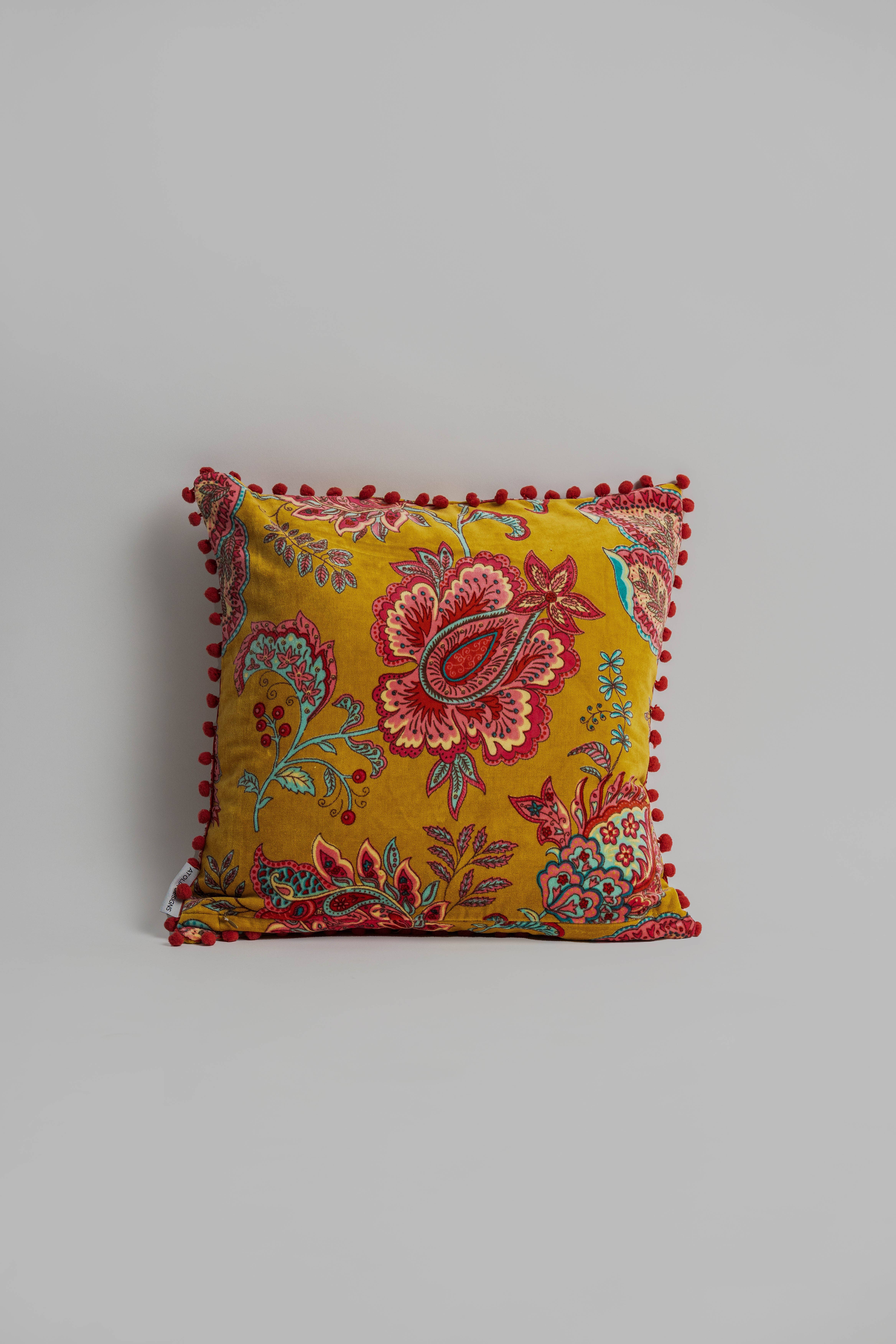Amber Velvet Cushion with filler