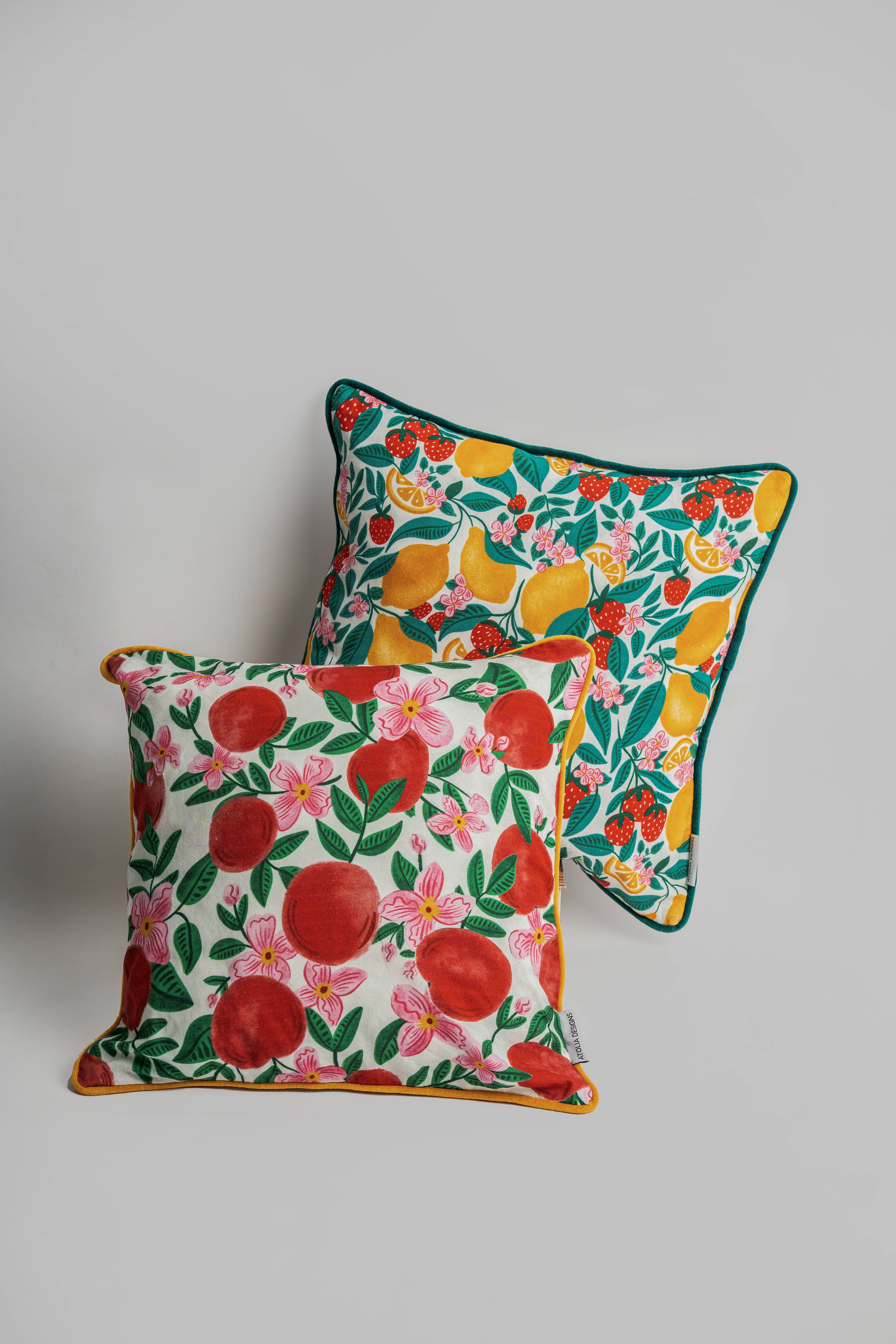 Whimsical Orchard Cushion with filler 