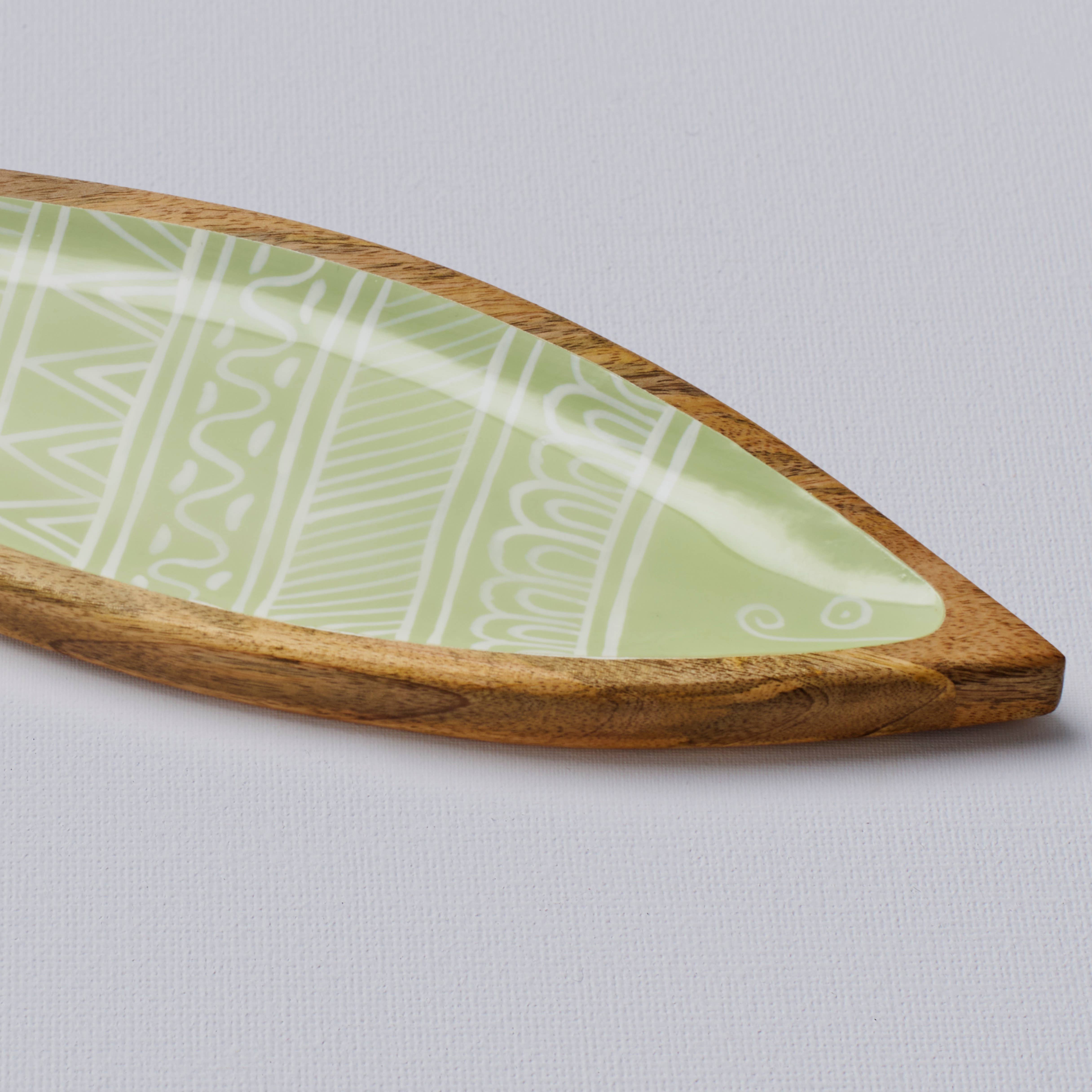 Sea Bass Handmade Fish Platter - Green