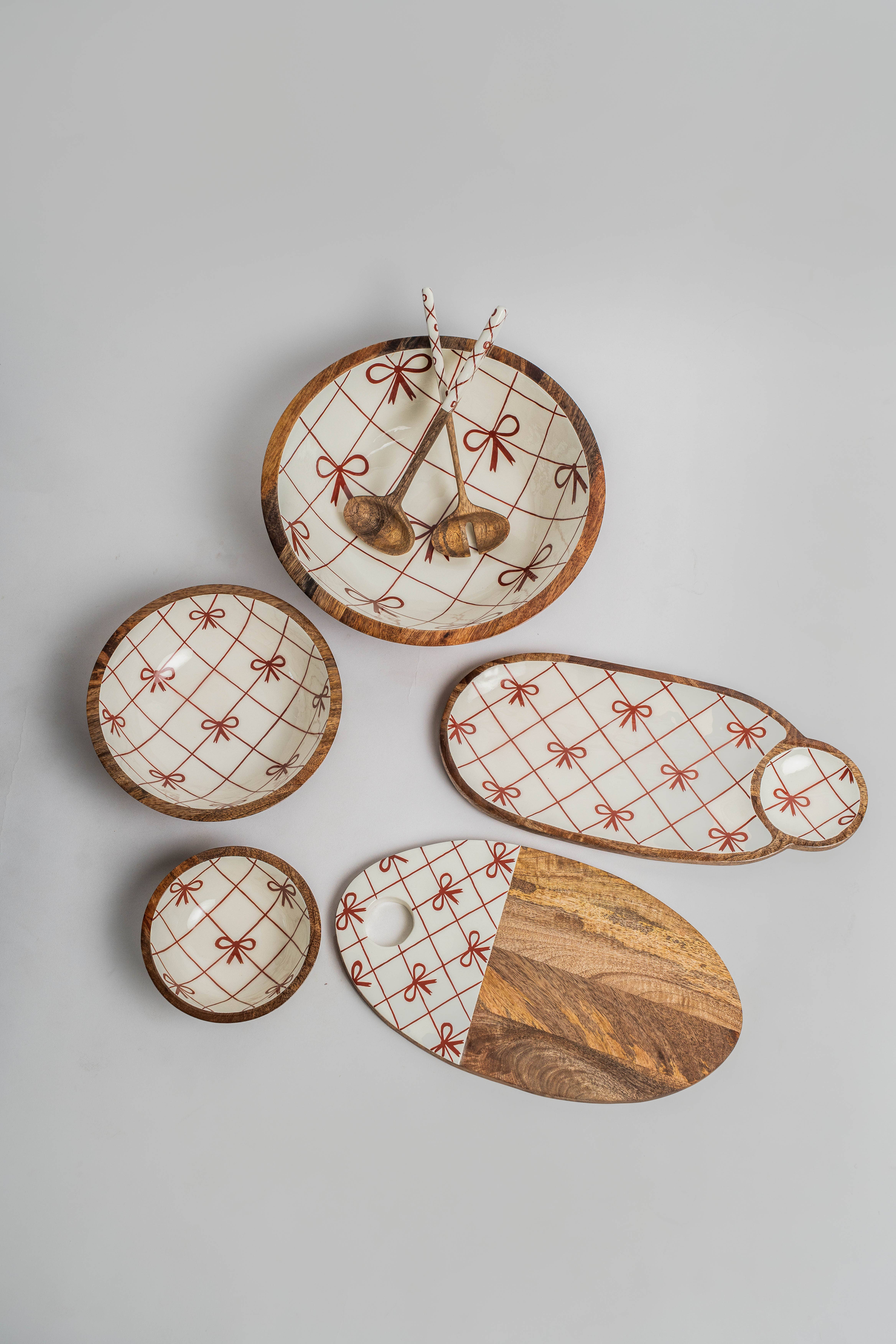 La Bow Hand-Painted Servers