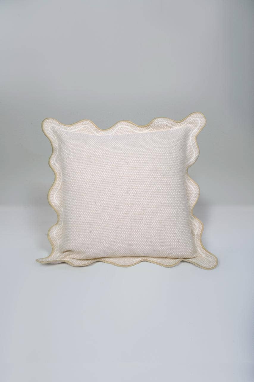 Pre-Order Ivory Scallop Wave Cushion
