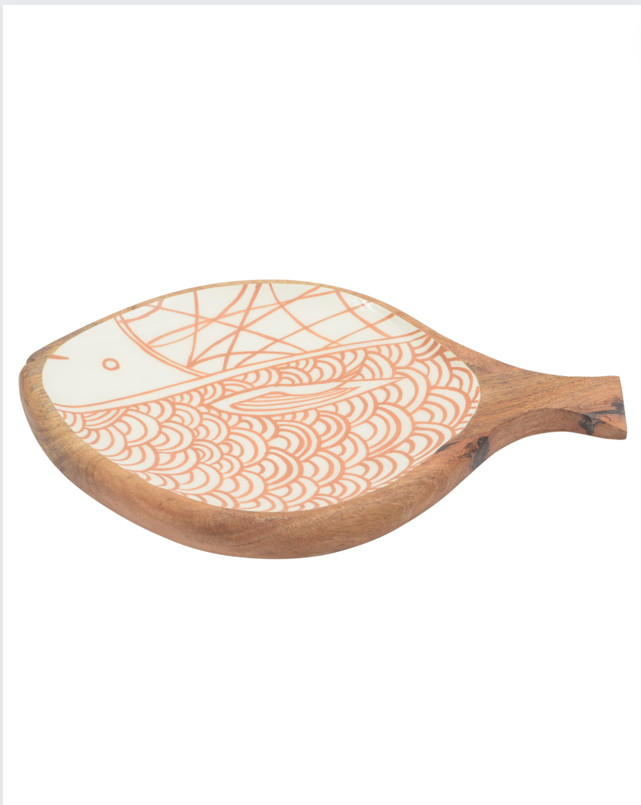 Discus Shape Handmade Fish Platter