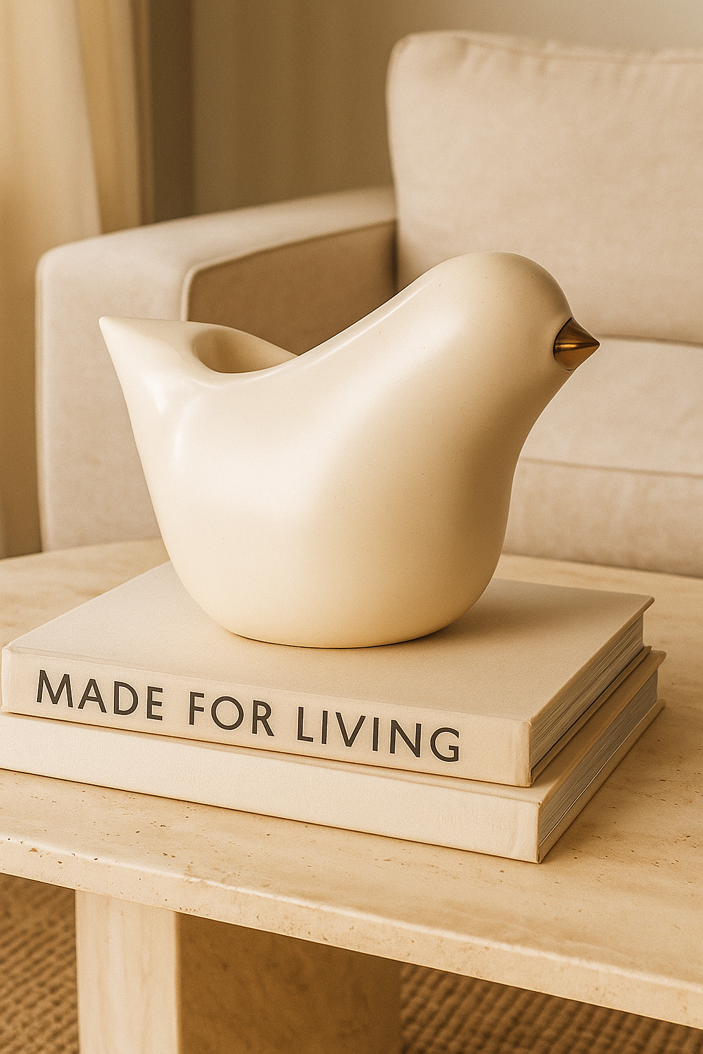Ivory Bird Candle Holder – Artisan Handmade Accent