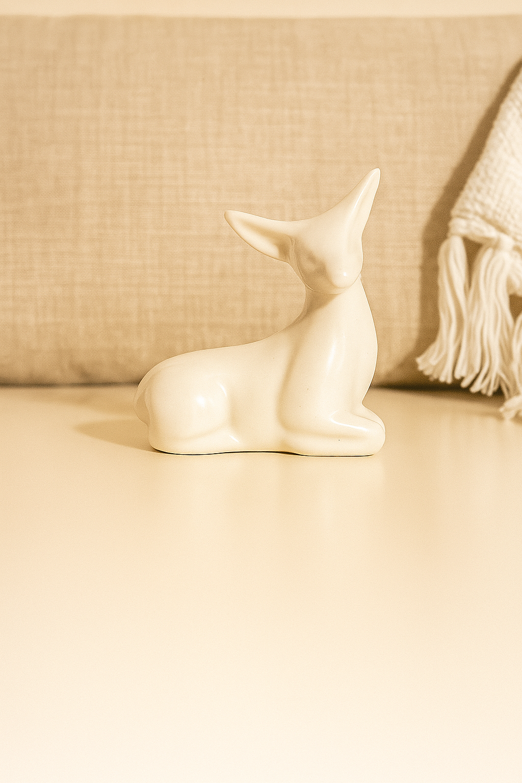 The White Stag – Ceramic Miniature Deer
