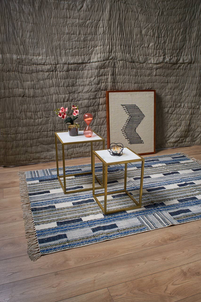 Koberec Embroidery Indigo Rug