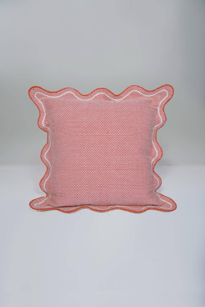 Pre-Order Rust Orange Scallop Wave Cushion