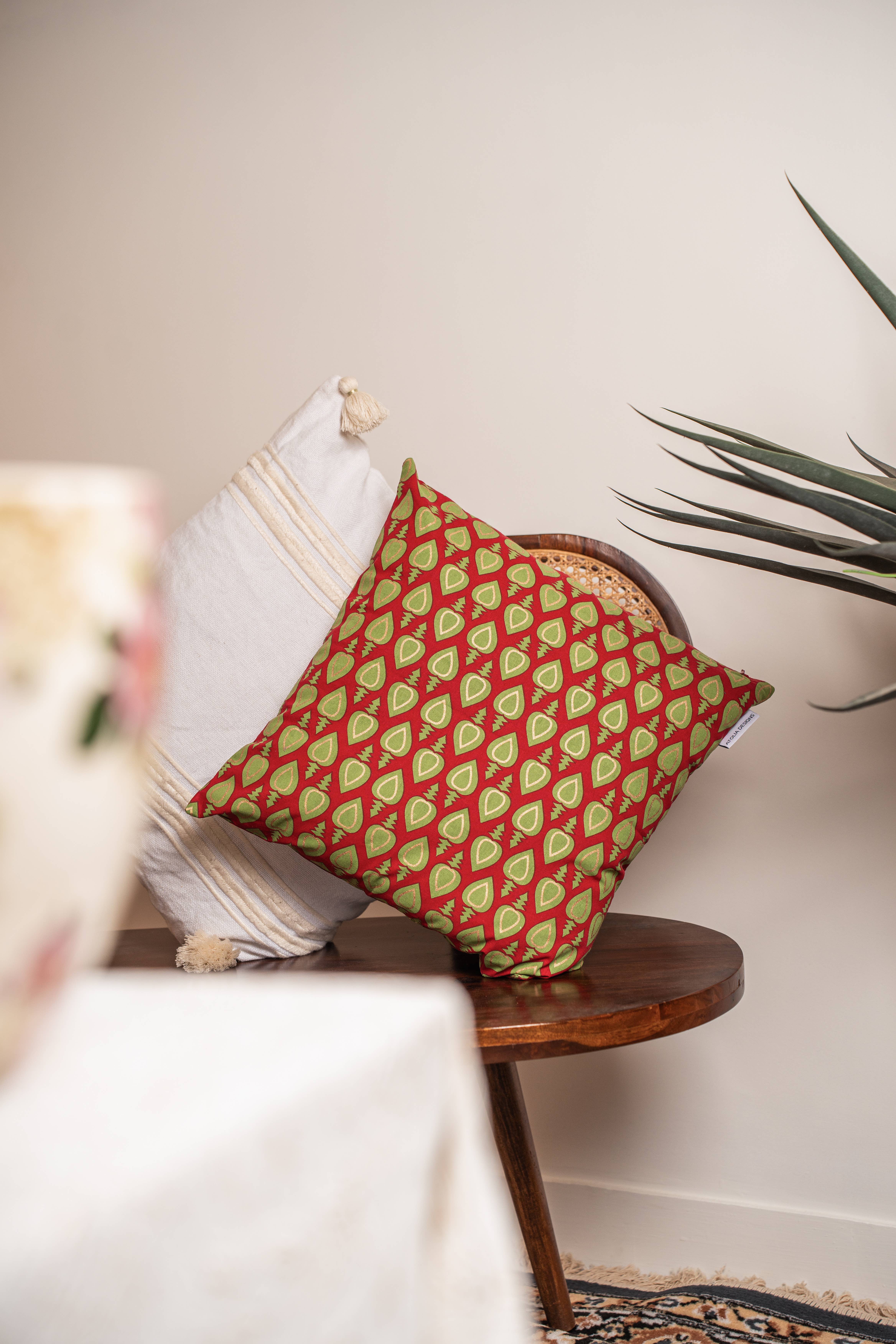 Eira Hand Block Cushion with filler 