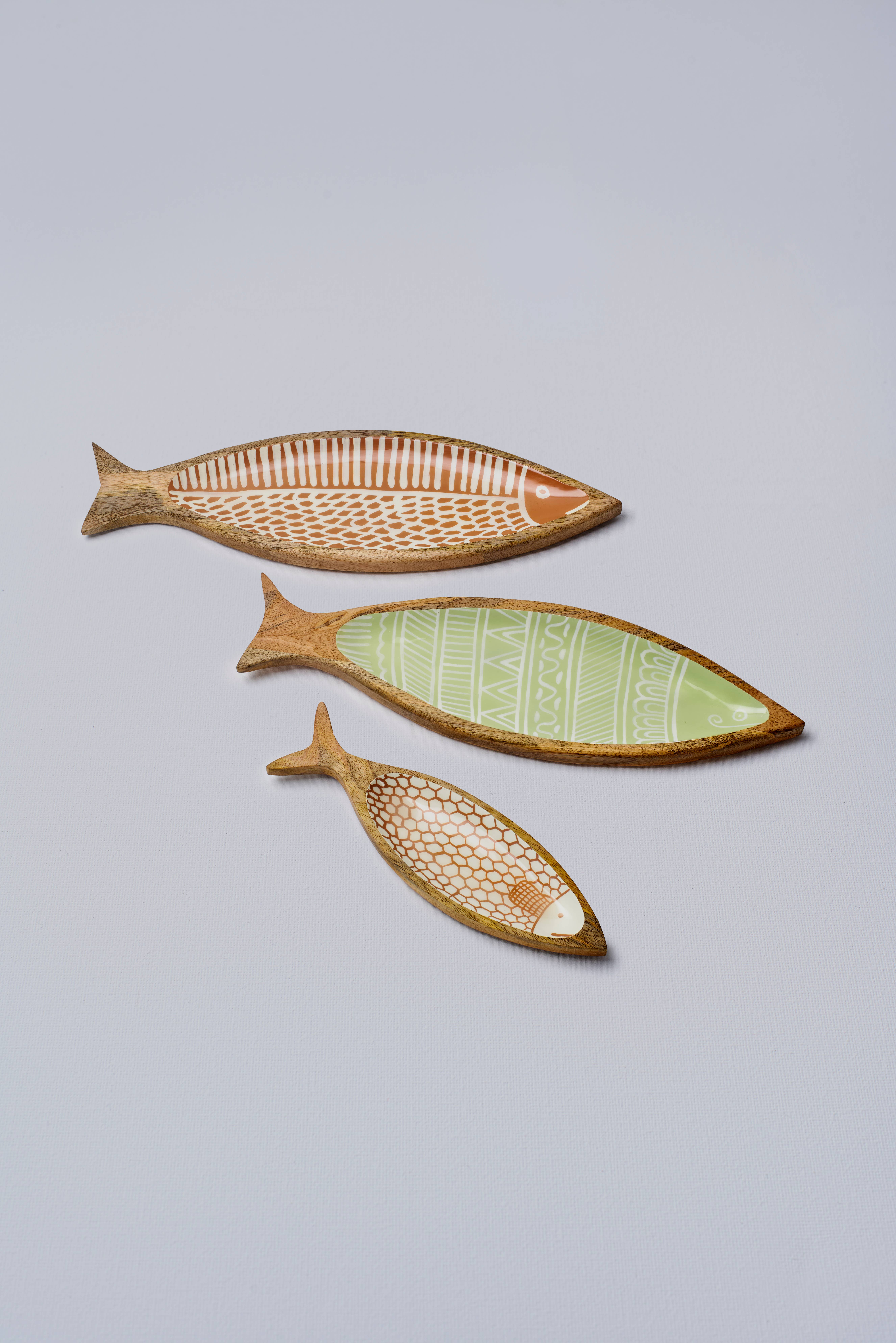 Sea Bass Handmade Fish Platter - Green