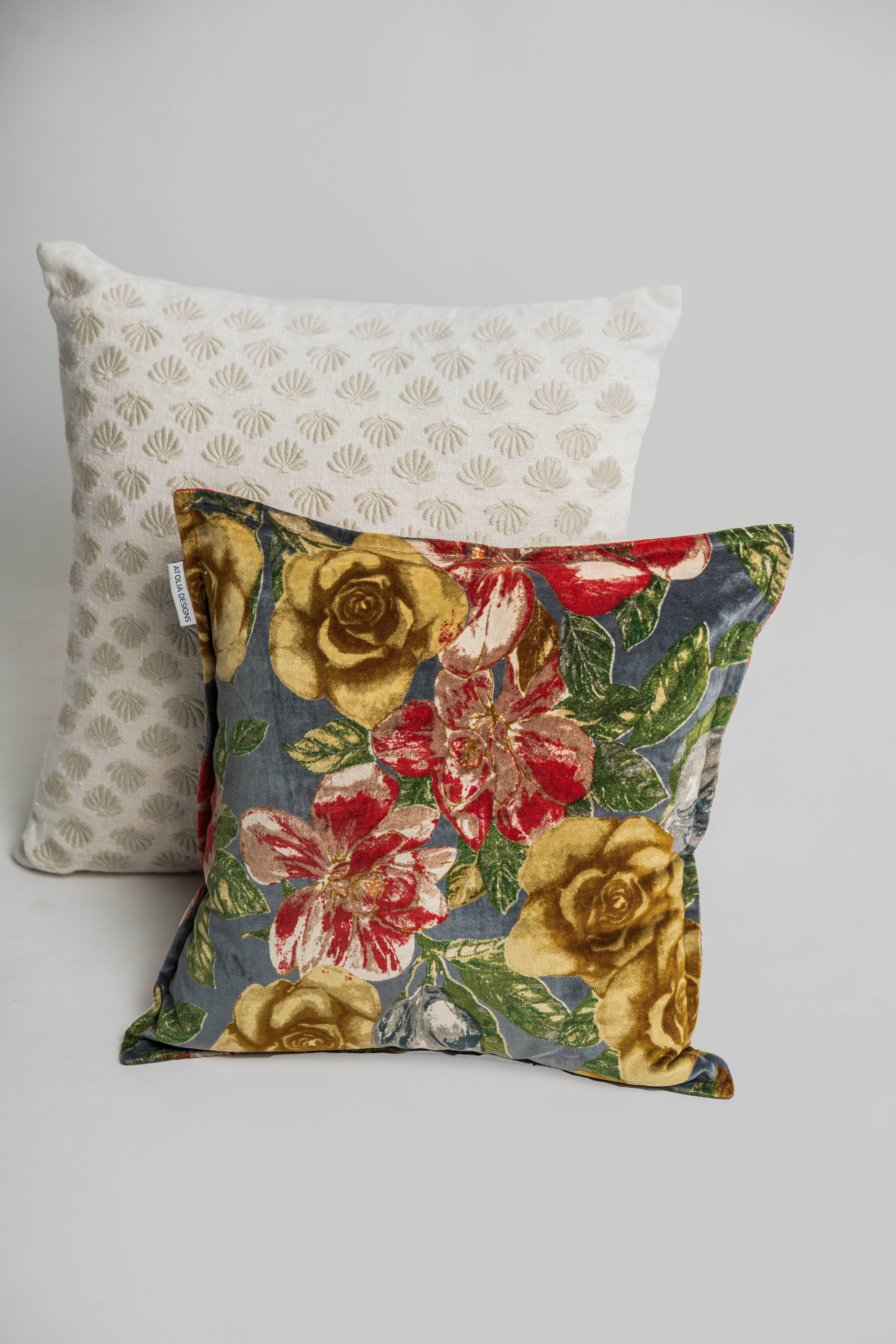 Wild Midnight Velvet Cushion with filler 