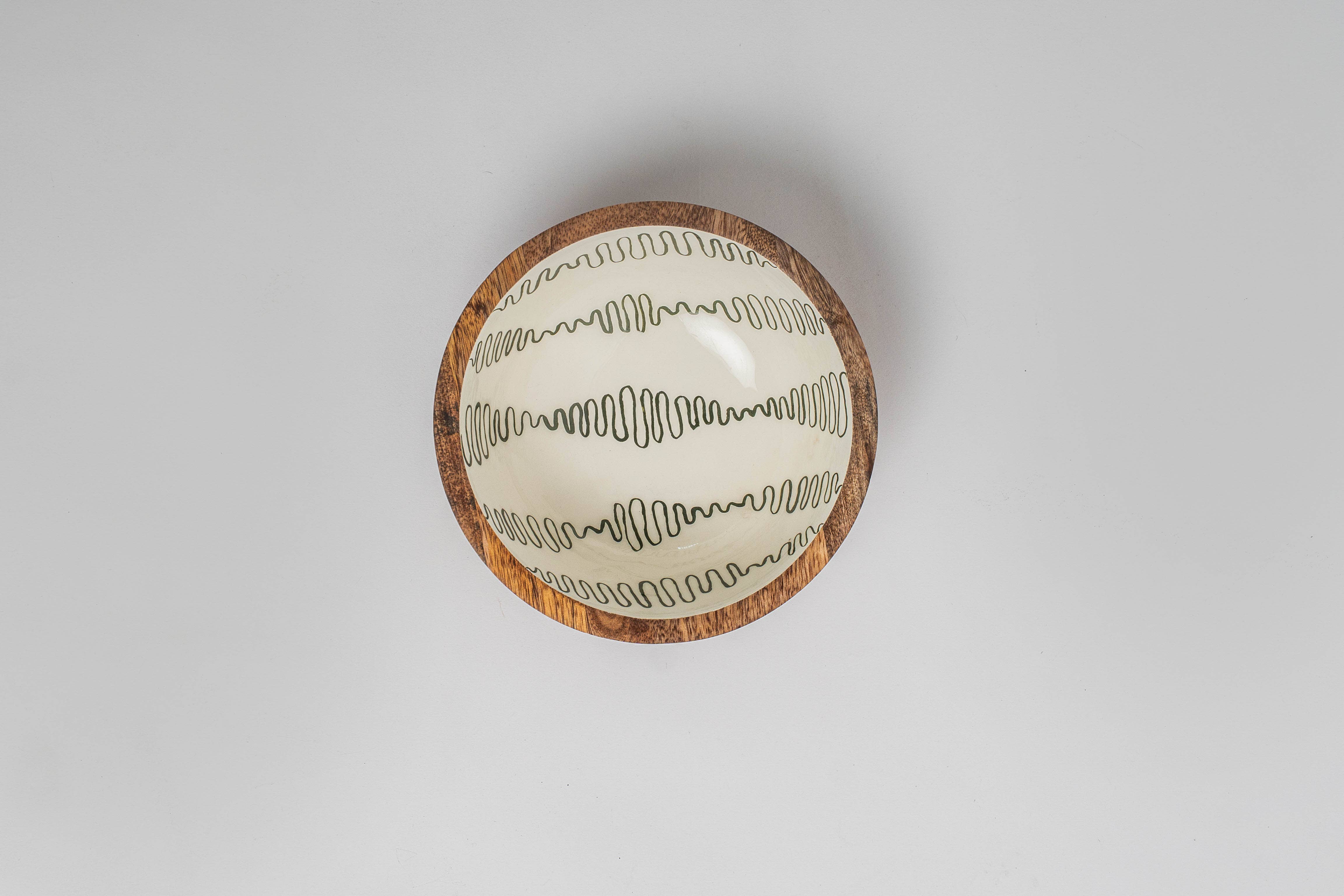 Kiwi Waves Wooden Bowl - Small
