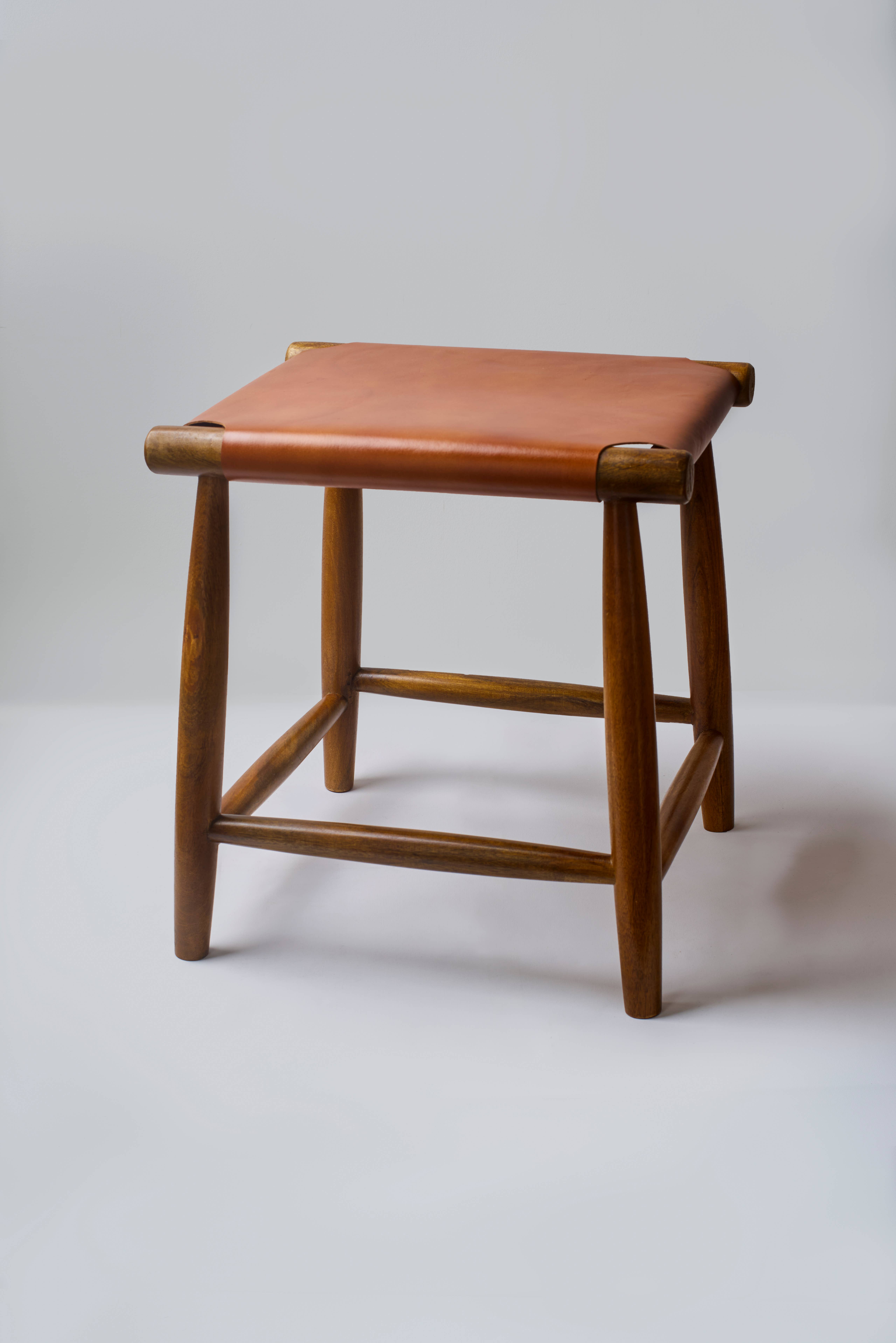 Leather Saddle Stool