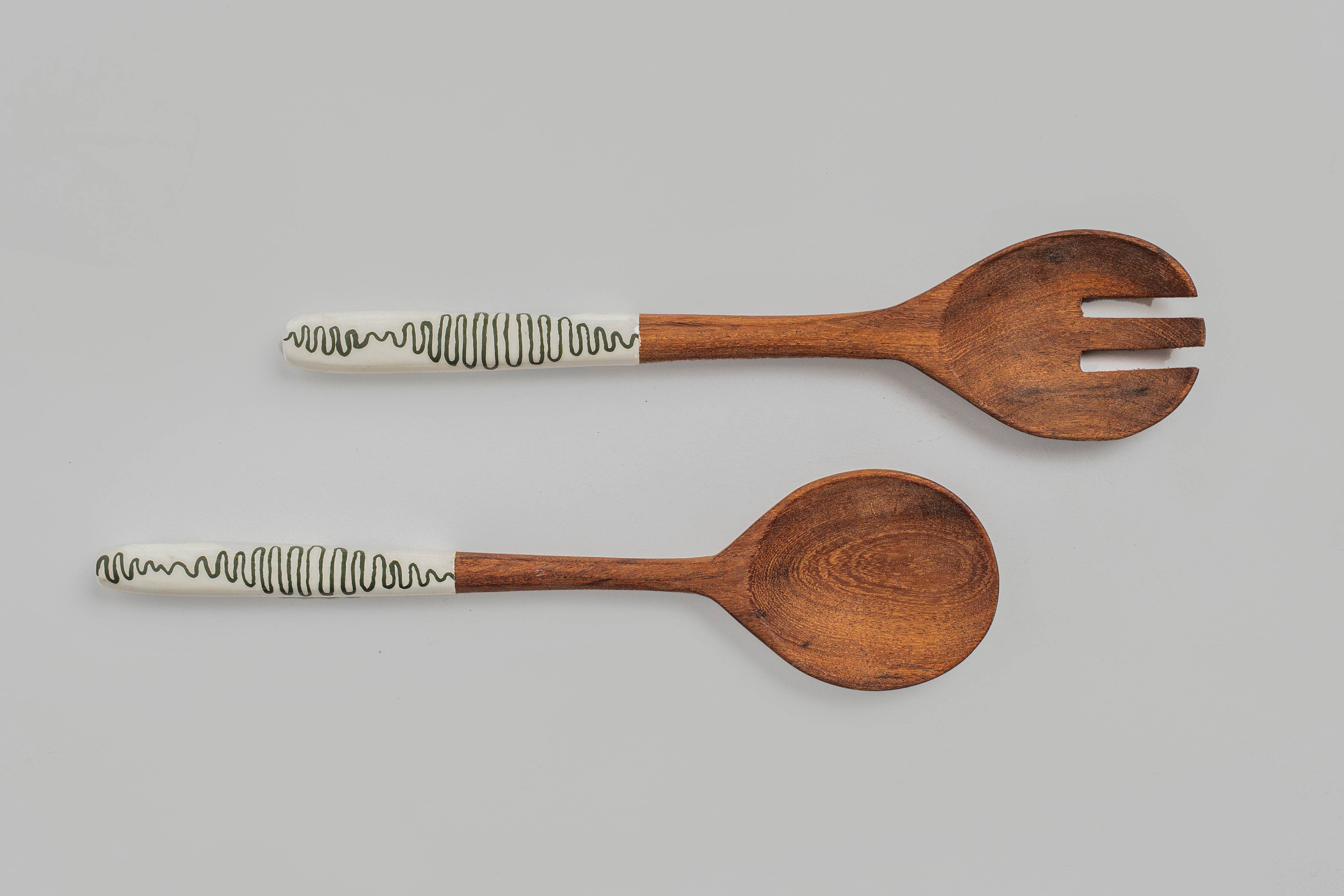 Kiwi Waves Wooden Serving Spoon