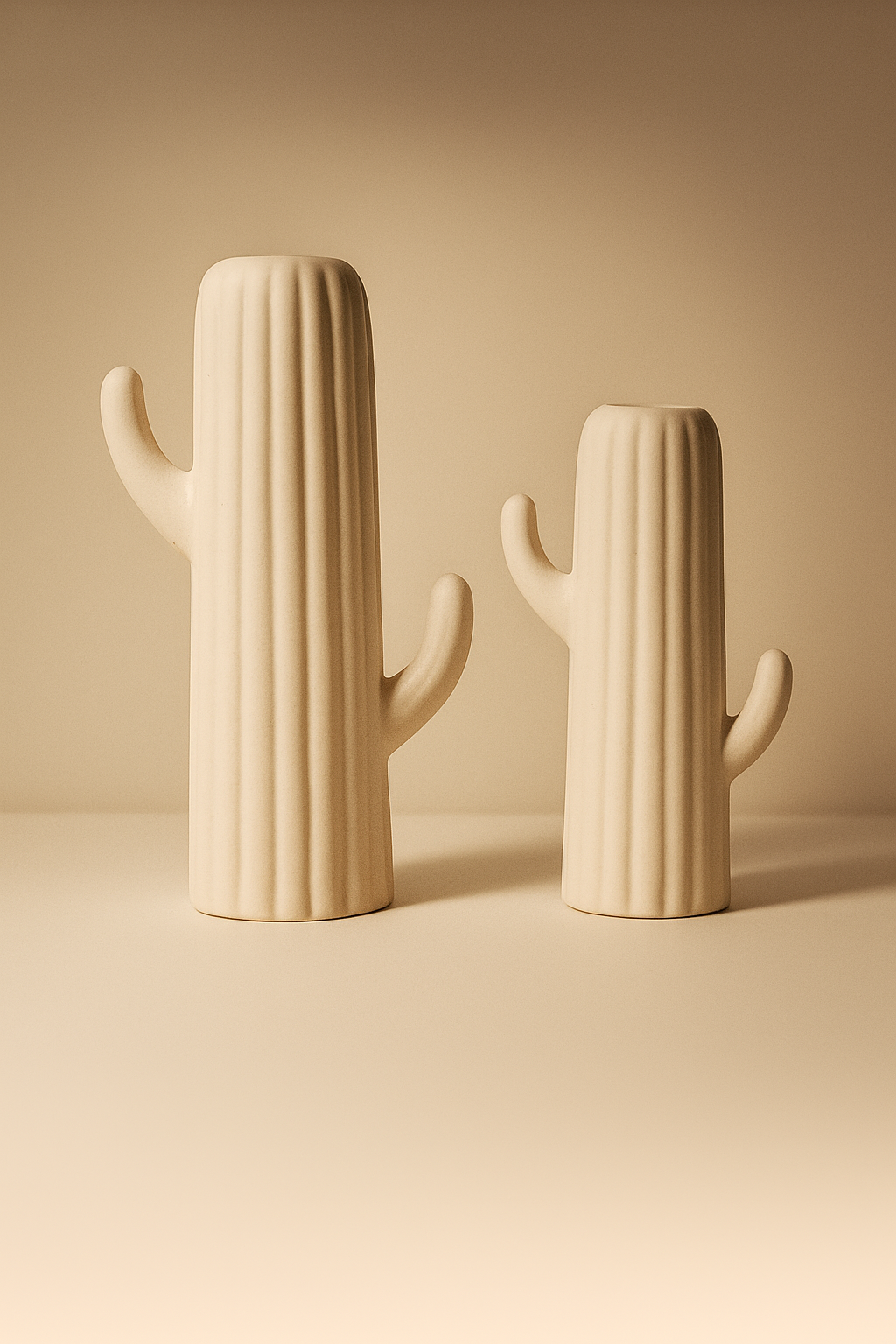 Sculptural Ceramic Cactus Décor - Small
