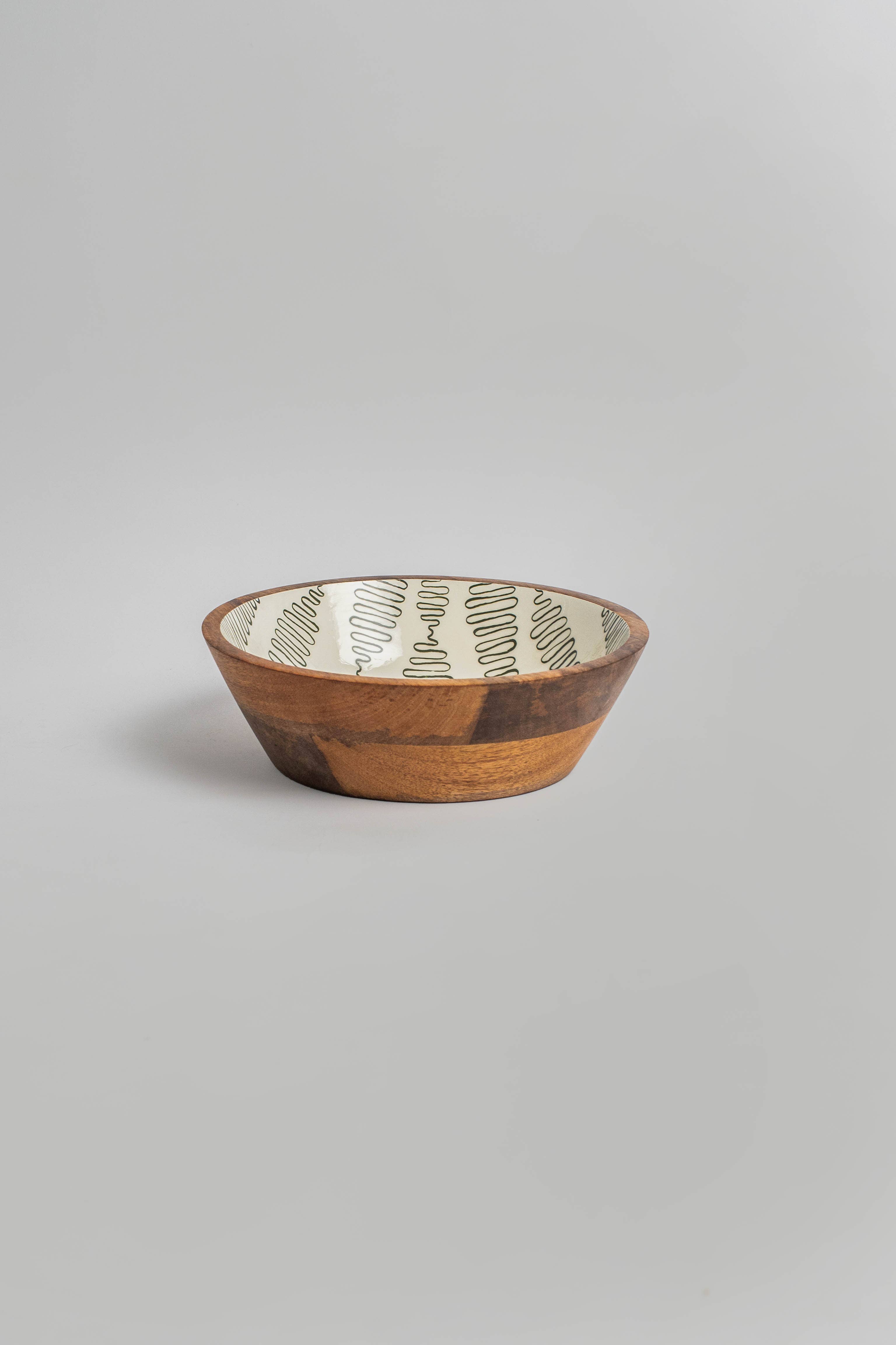 Kiwi Waves Wooden Bowl - Small