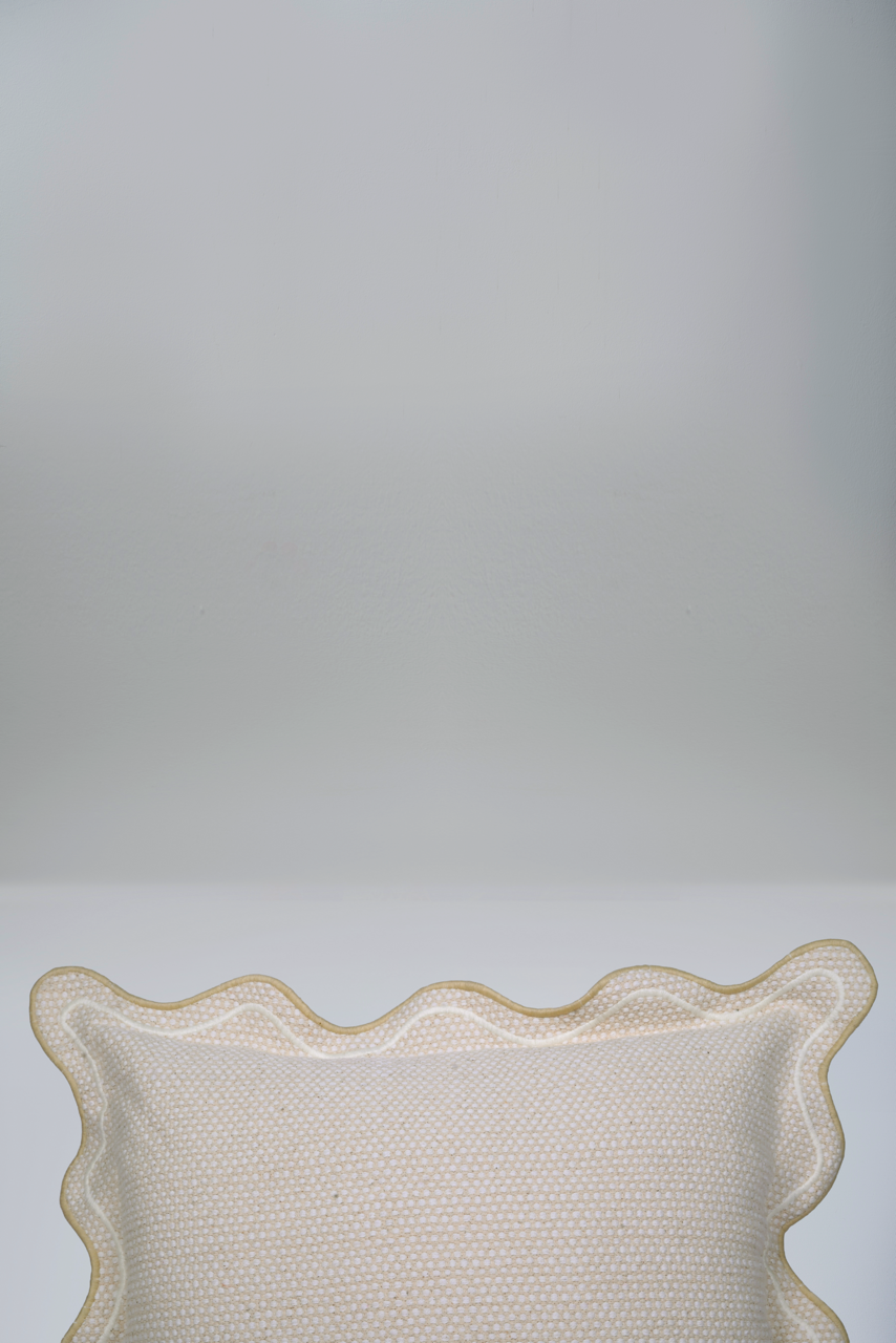 Pre-Order Ivory Scallop Wave Cushion