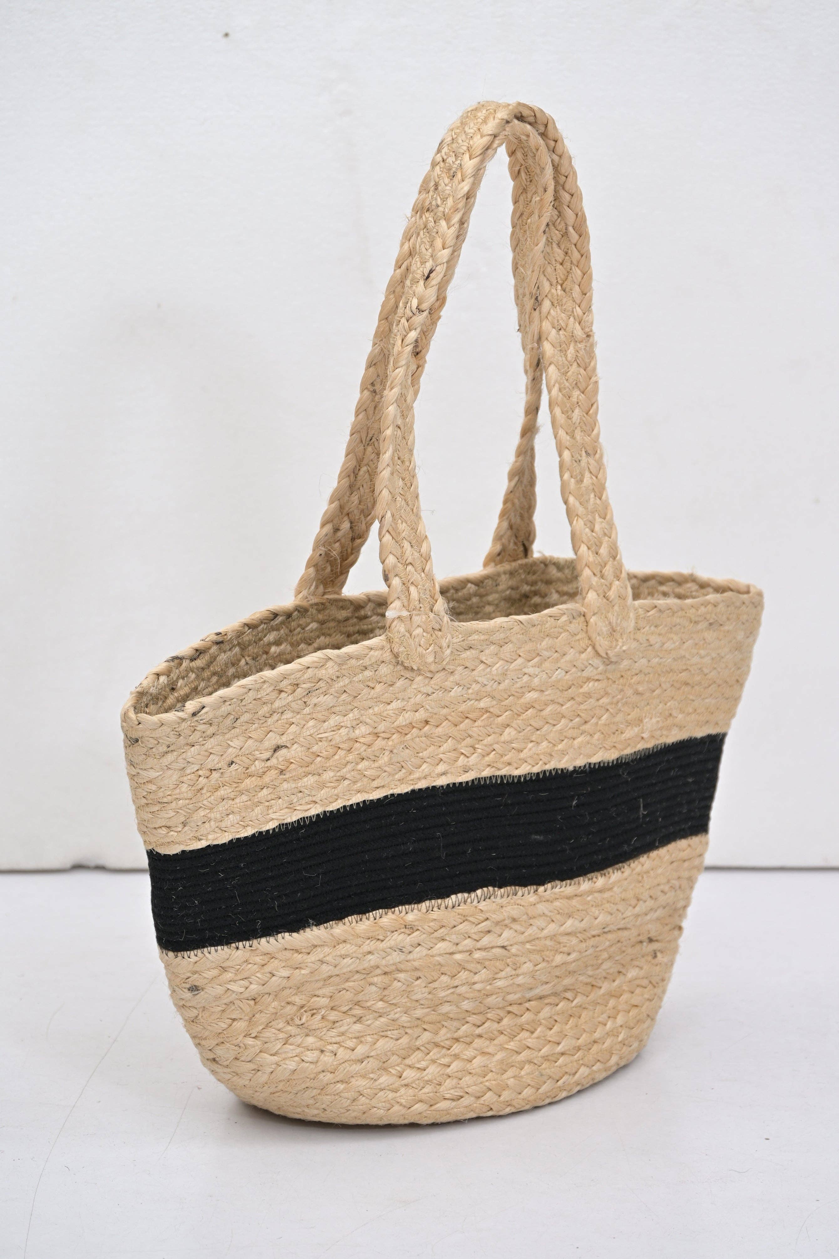 Straw Striped Shoulder Bag