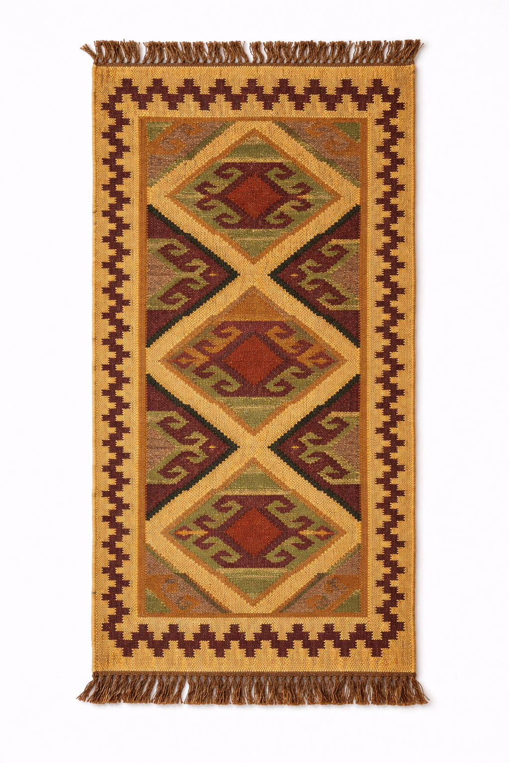Wool Jute Kilim Floor Runner
