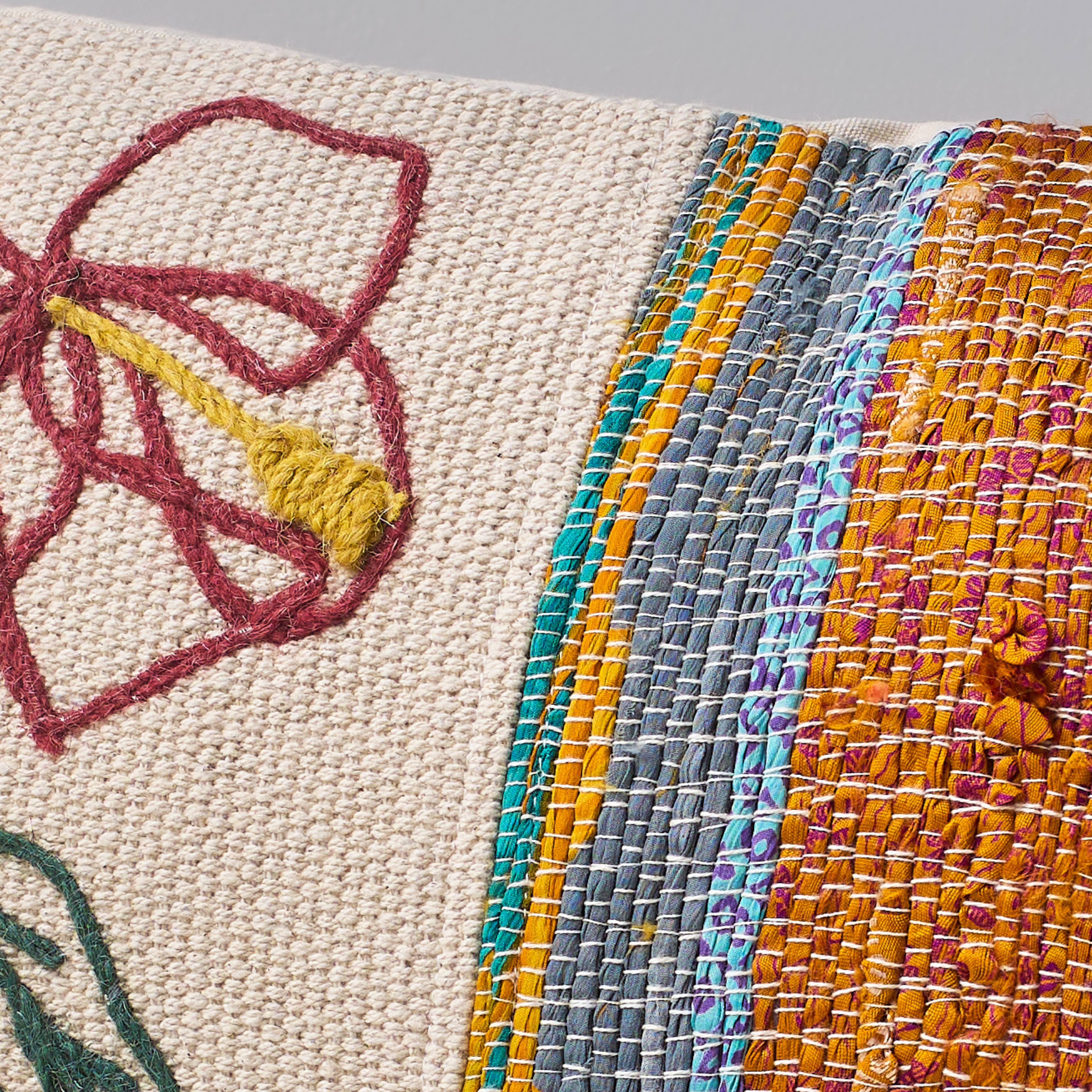 Embrova Cotton Embroidery Cushion with filler - Medium