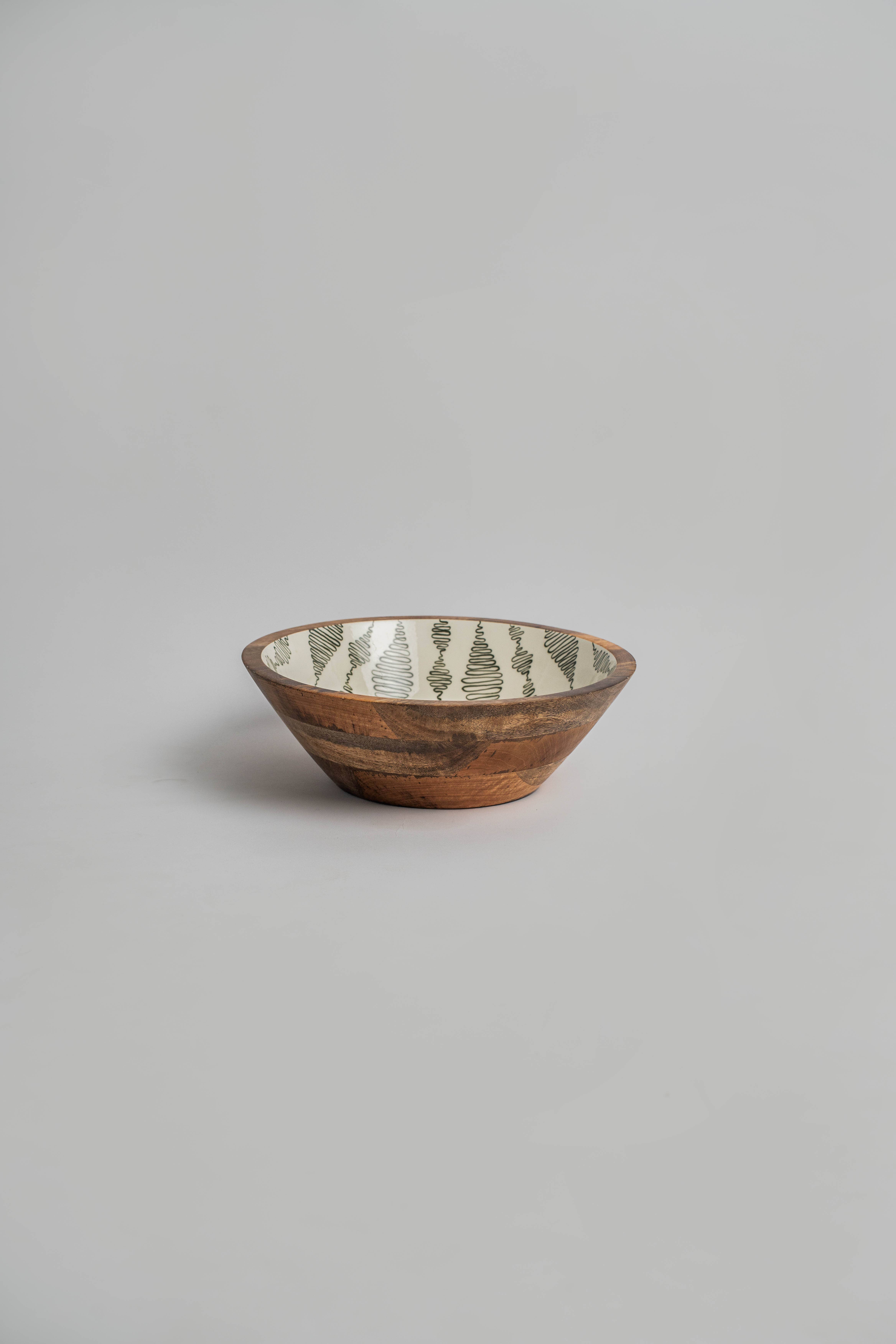 Kiwi Waves Wooden Bowl - Small