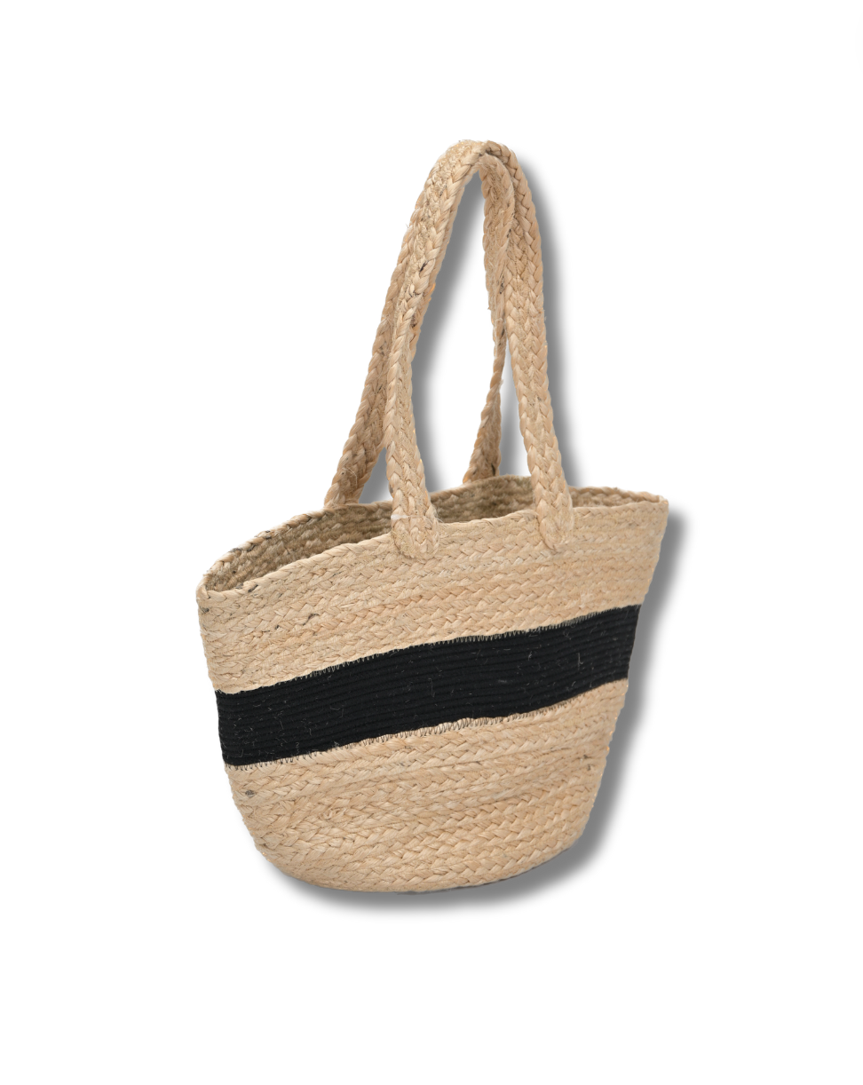Straw Striped Shoulder Bag