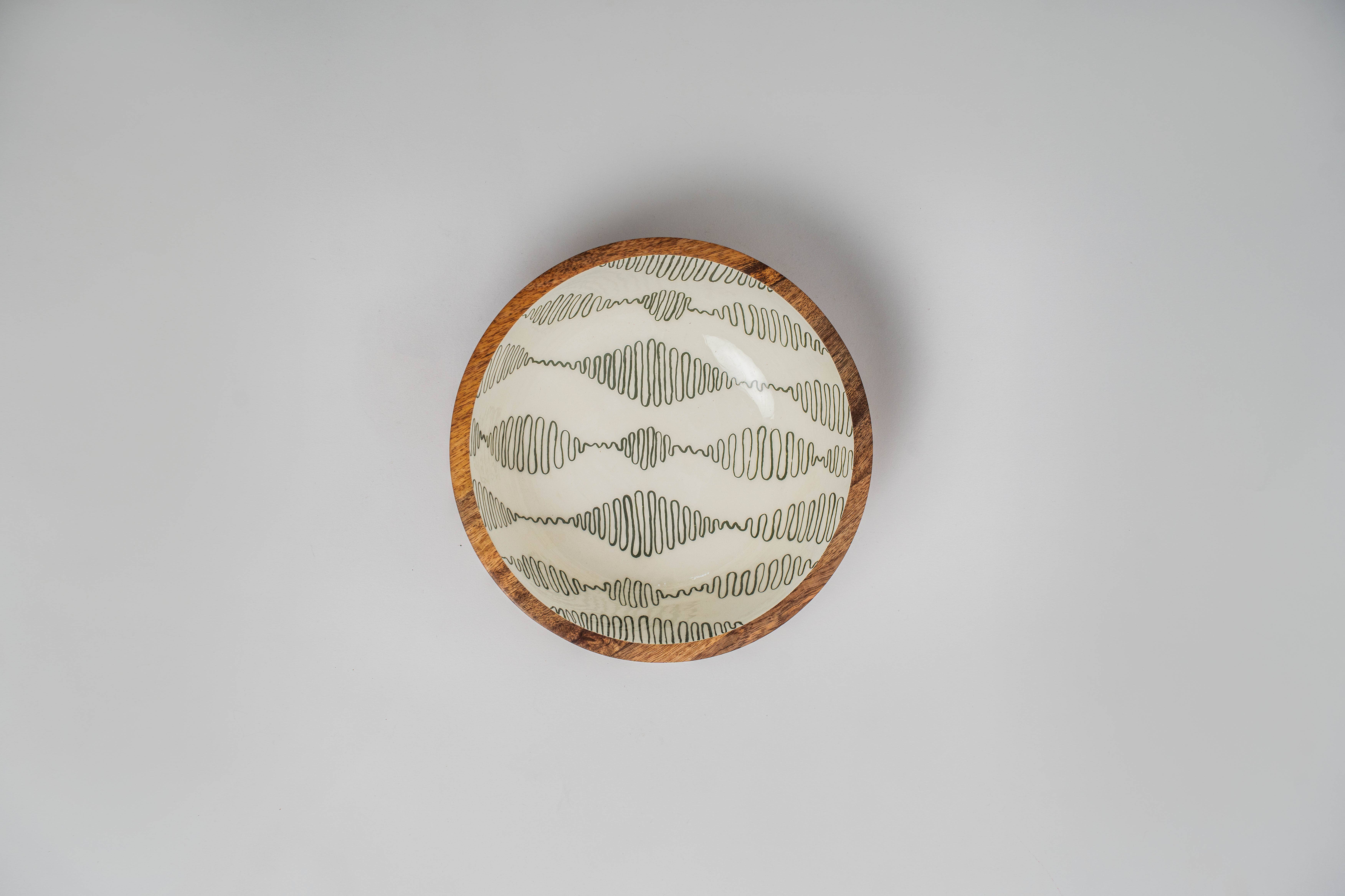 Kiwi Waves Wooden Bowl - Small