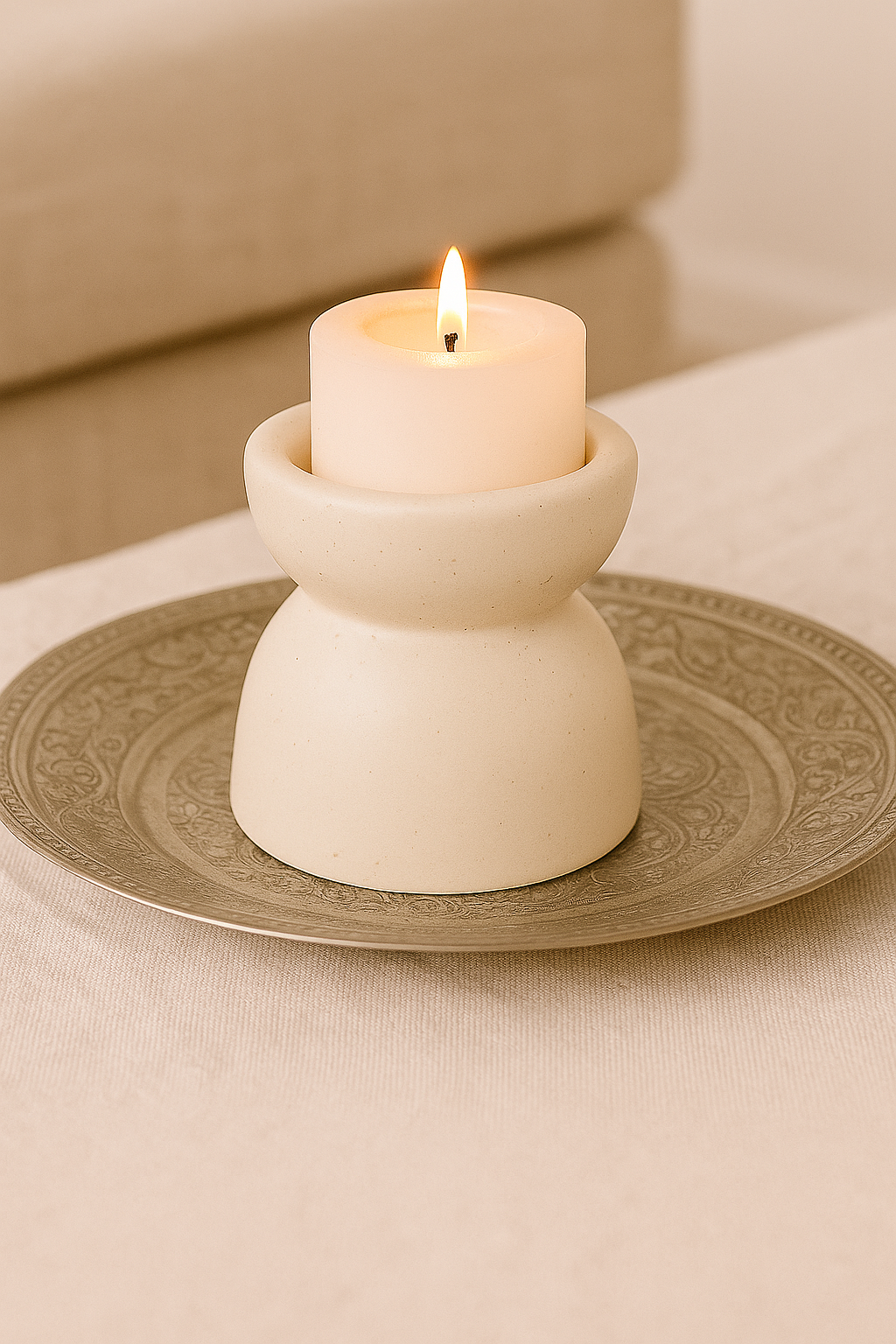 Serene Arc Candle Holder