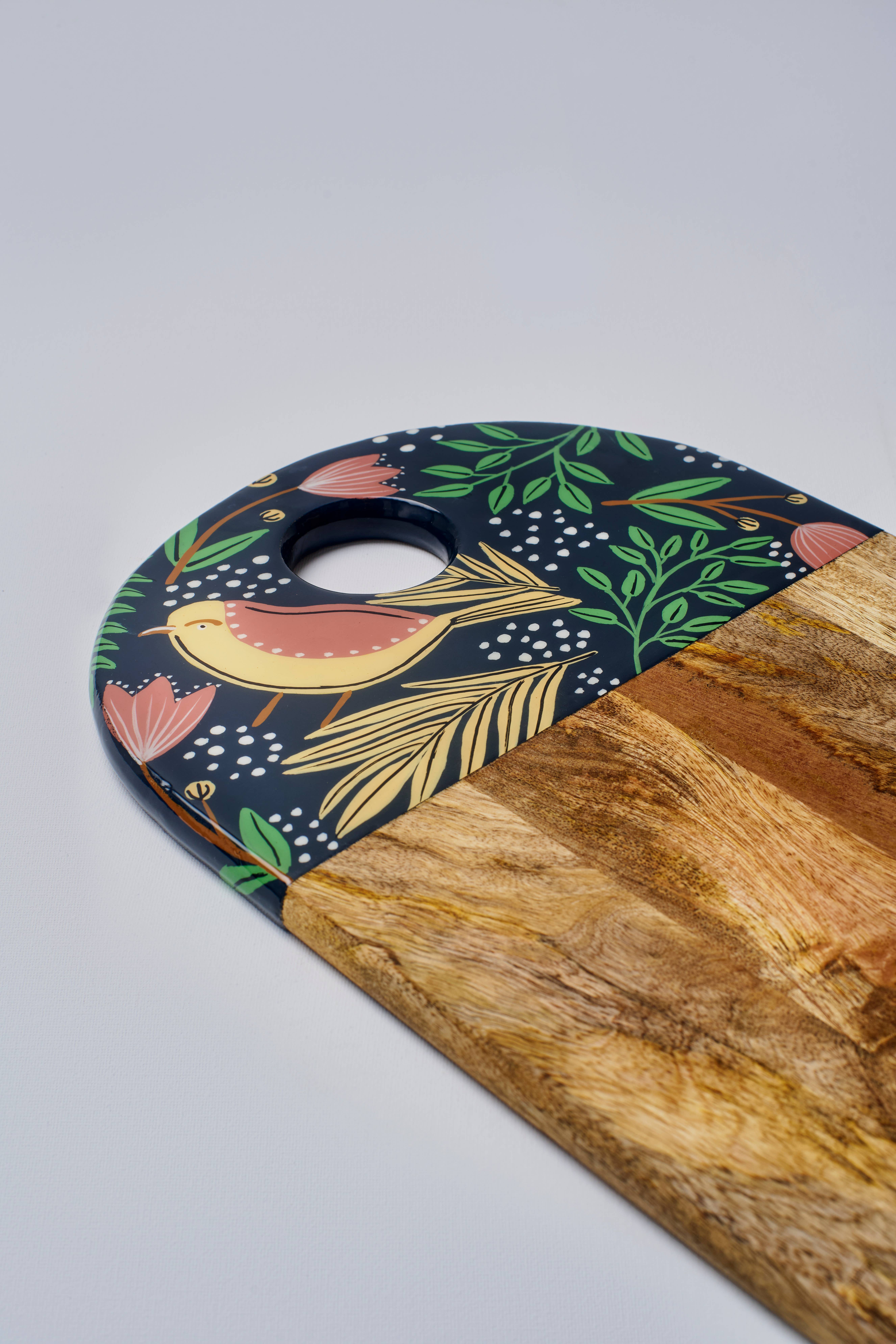 Twilight Bird Chopping Board with Enamel
