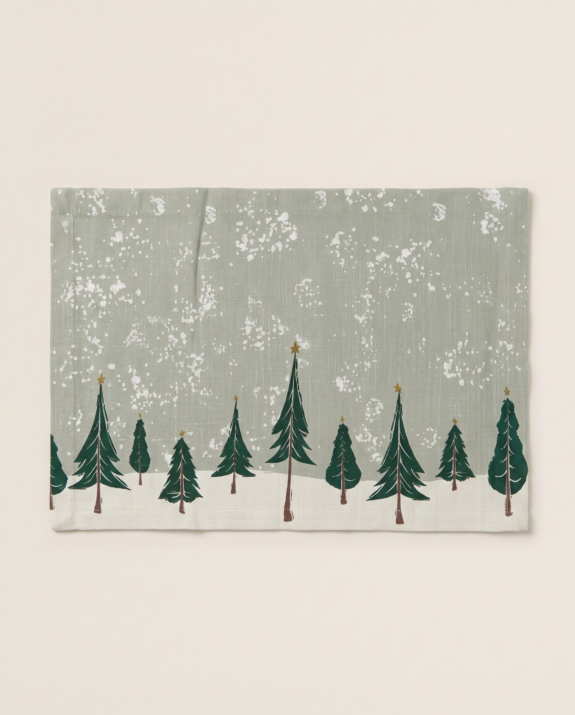 Winter Pine Scandi Linen Placemat