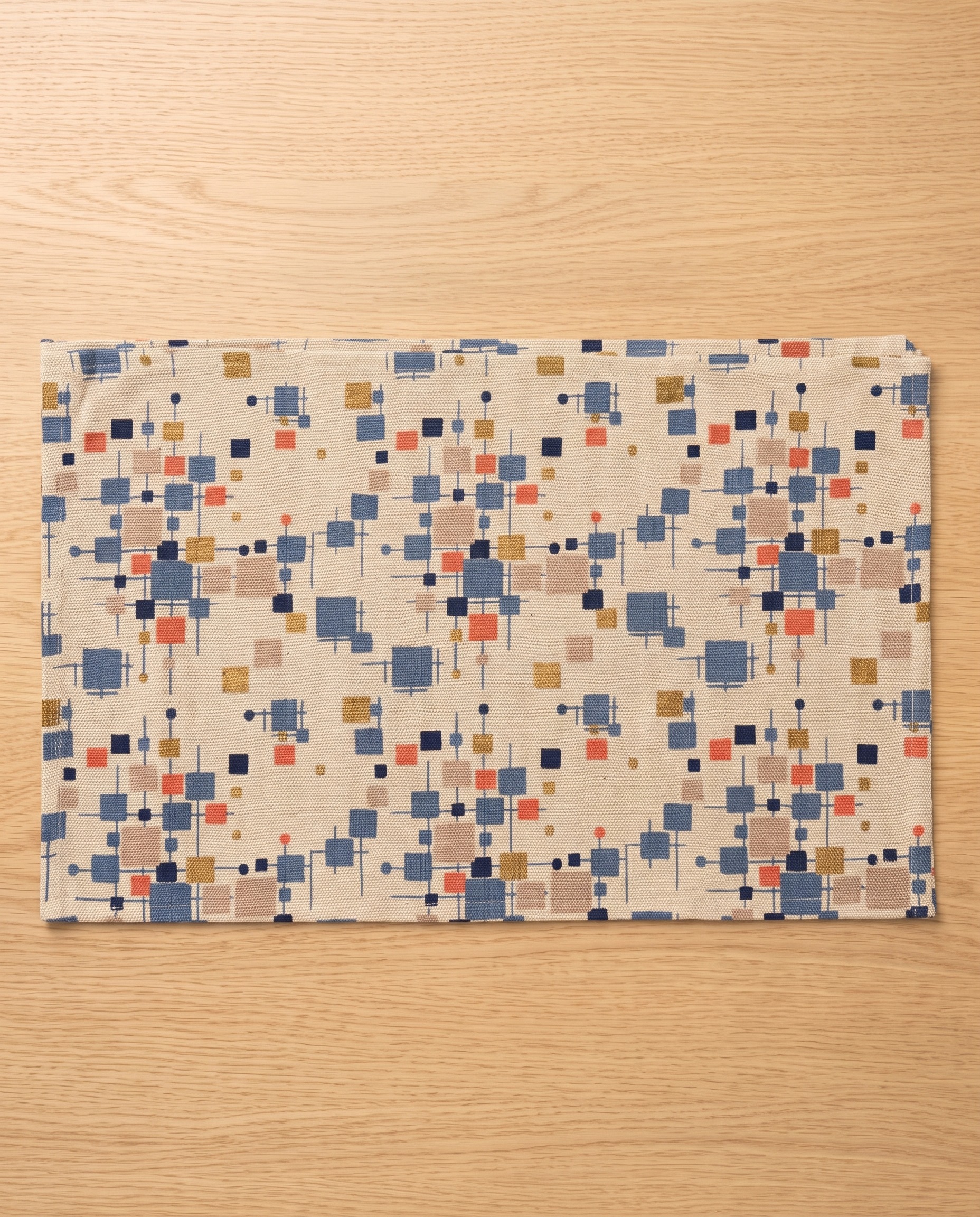 Retro Geometric Grid Table Mat