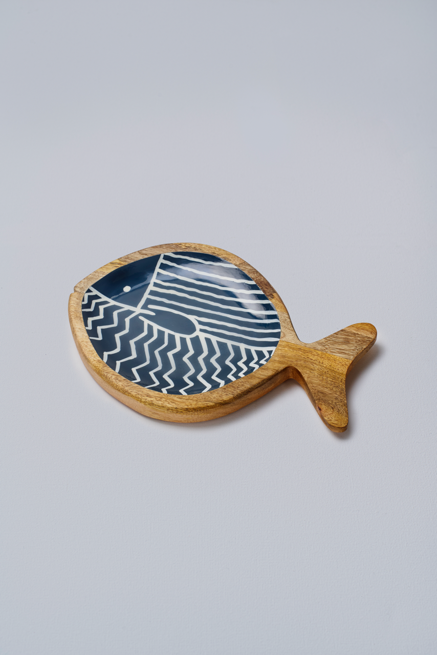 Handmade Fish Platter - BLUE