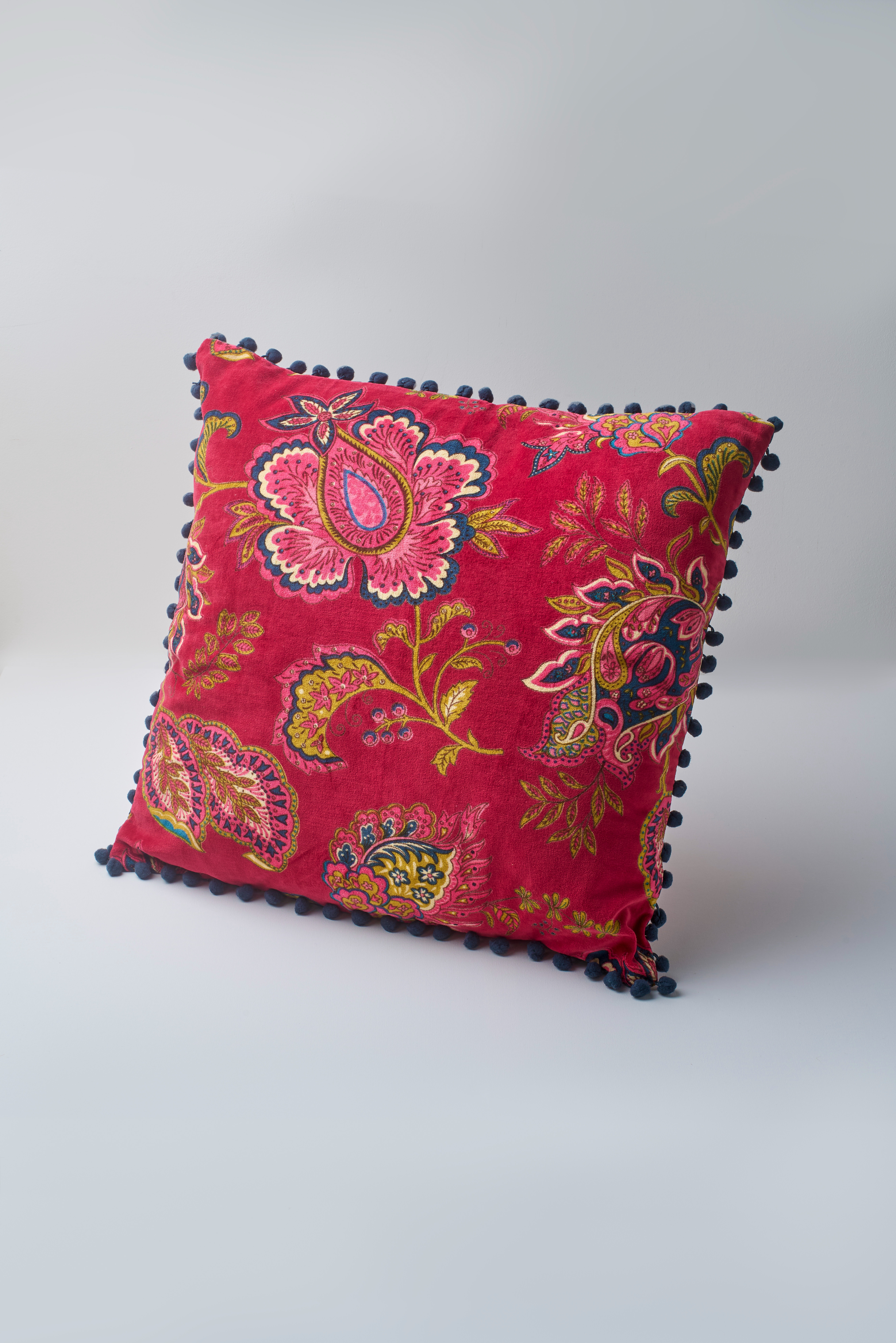 Crimson Velvet Cushion with filler