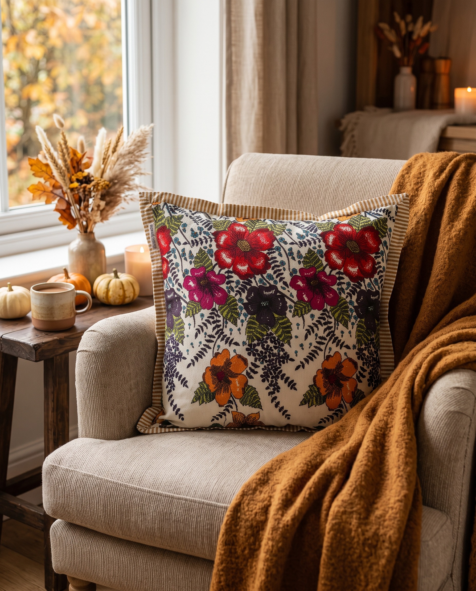 Vineyard Floral Cushion
